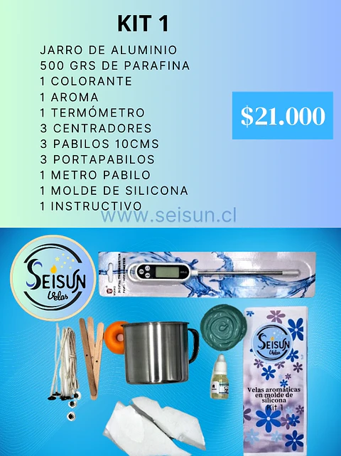 Kit inicial de velas aromáticas en molde 