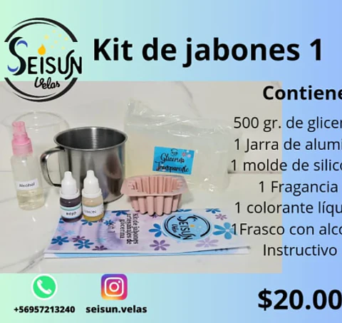 Kit 1 de aprendizaje para jabones artesanales.