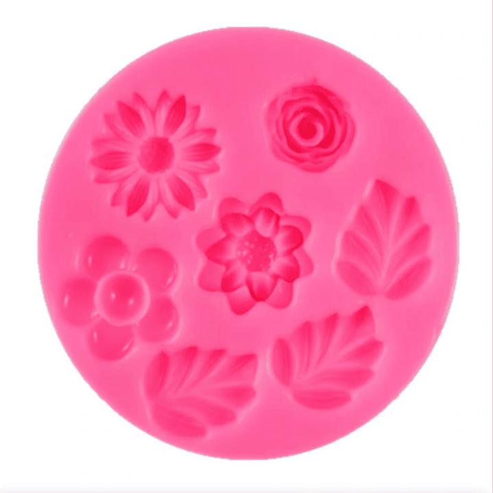 Molde de flores y hojas pequeñas 2