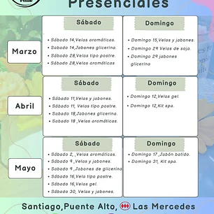 Reserva para Taller de velas o jabones