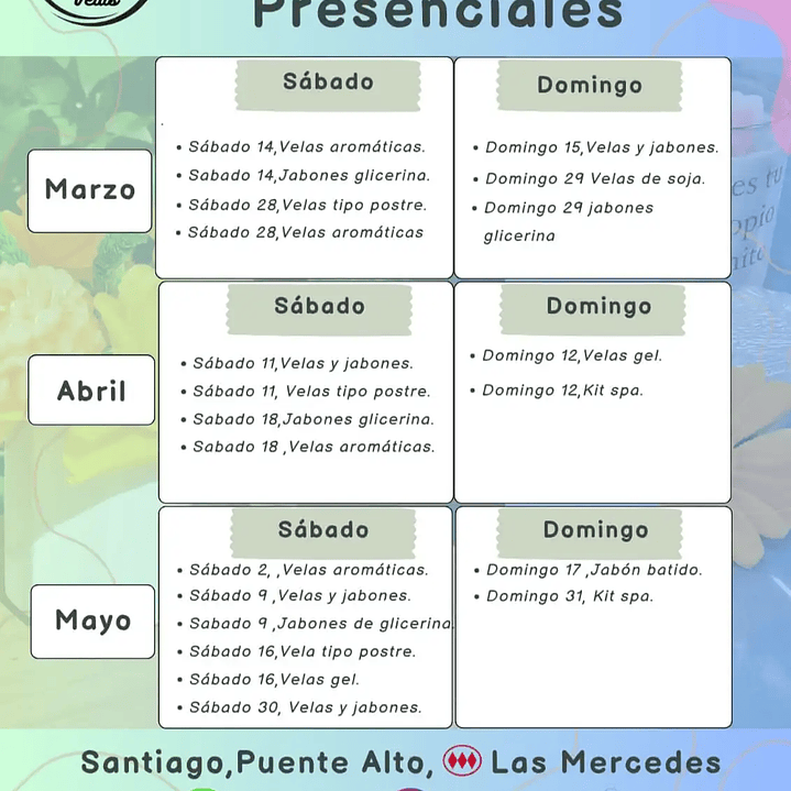 Reserva para Taller de velas o jabones 1