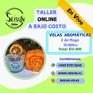 Taller Online Velas Aromáticas de Parafina