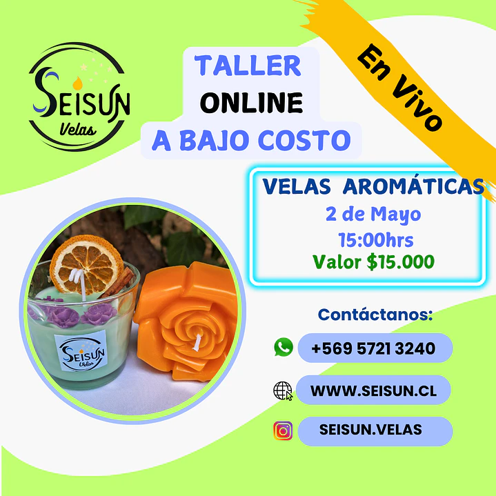 Taller Online Velas Aromáticas de Parafina 1