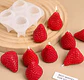 Molde de 4 frutillas de silicona - Miniatura 1