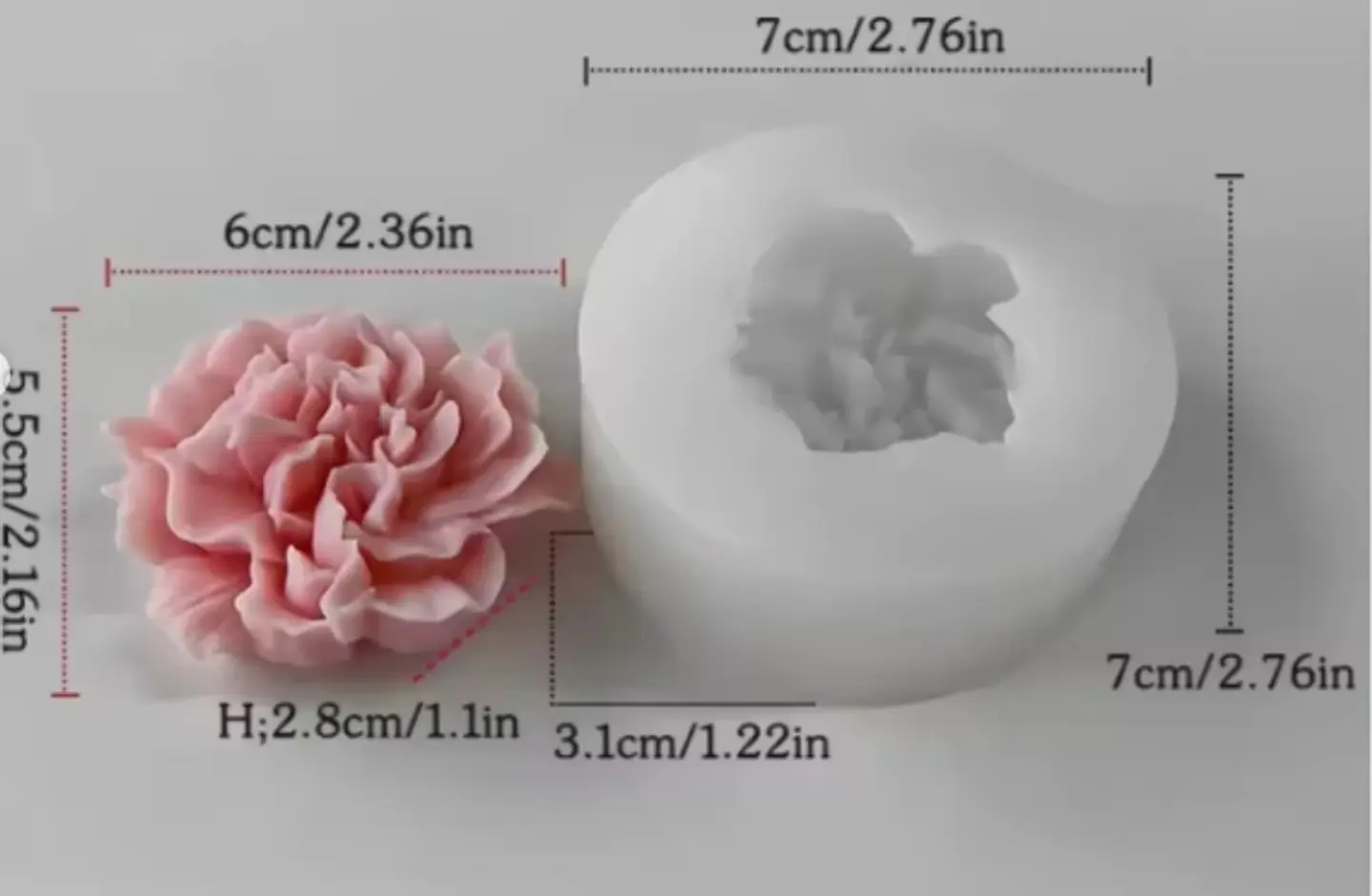 Molde Flor Clavel 2