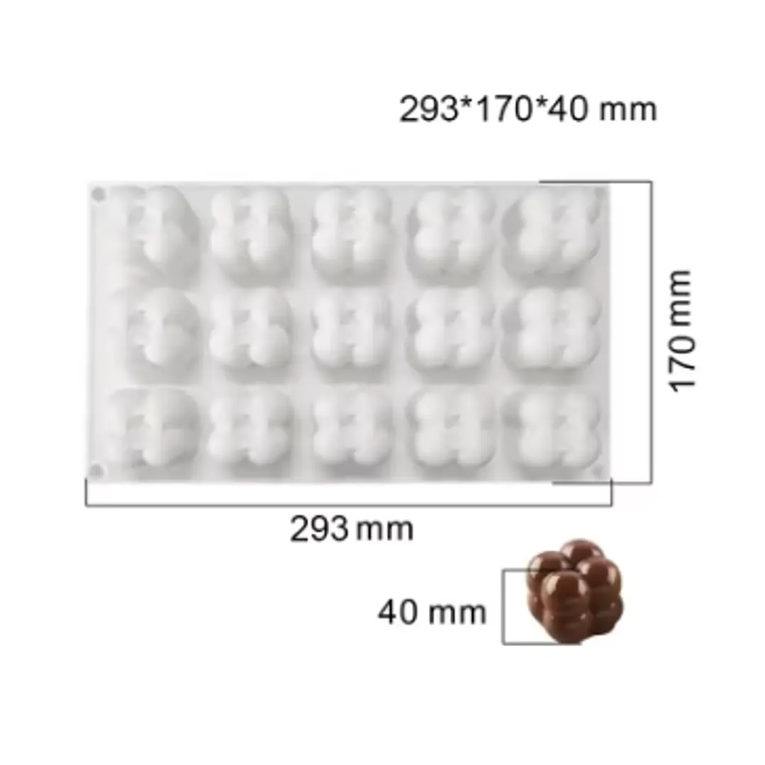 Molde minicubo 2x2 3D,15 unidades. 1