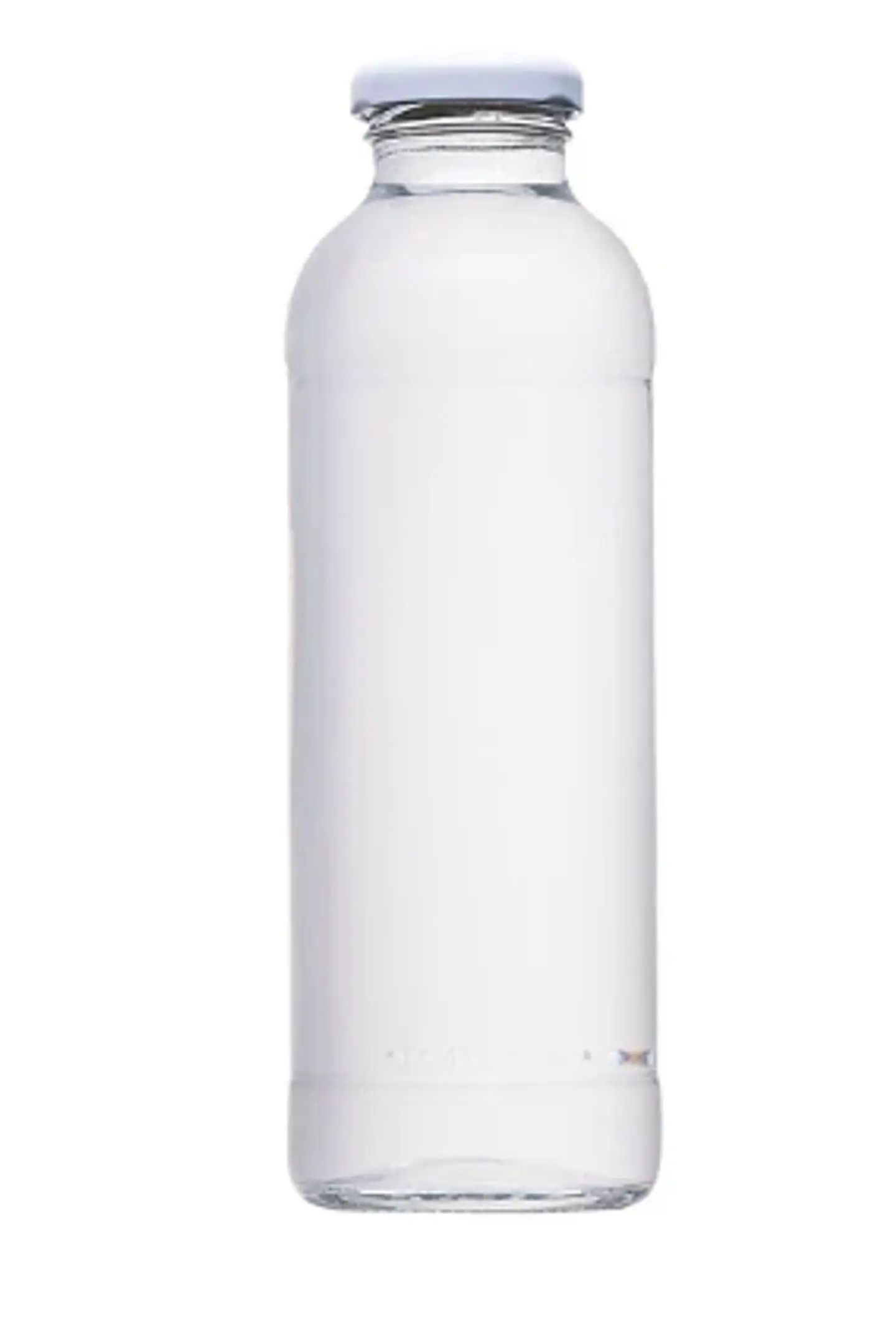 Botella de jugo de vidrio 475 ml con tapa blanca metalica 1