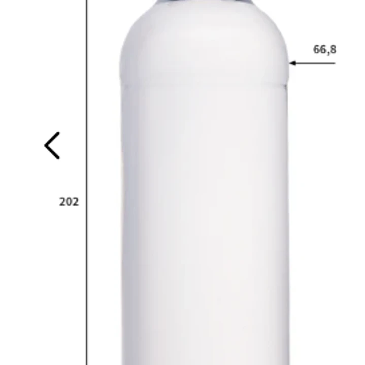 Botella de jugo de vidrio 475 ml con tapa blanca metalica 2