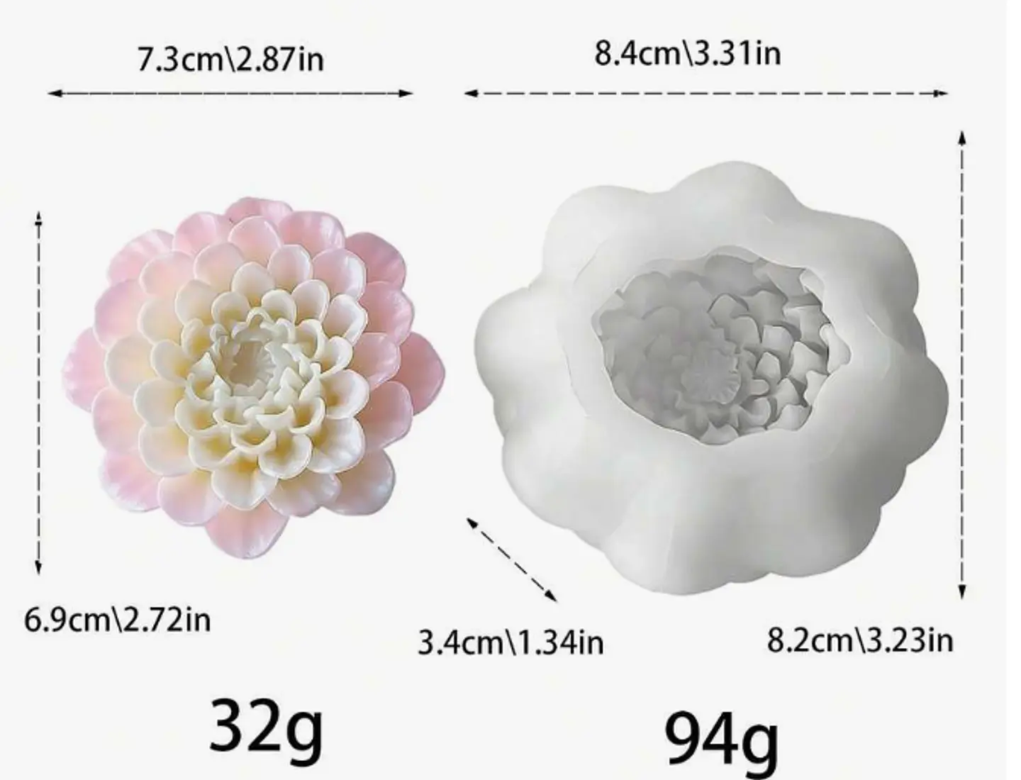 Molde Silcona de Dalia 2
