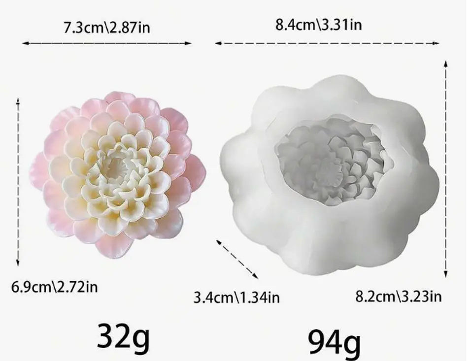 Molde Silcona de Dalia 2