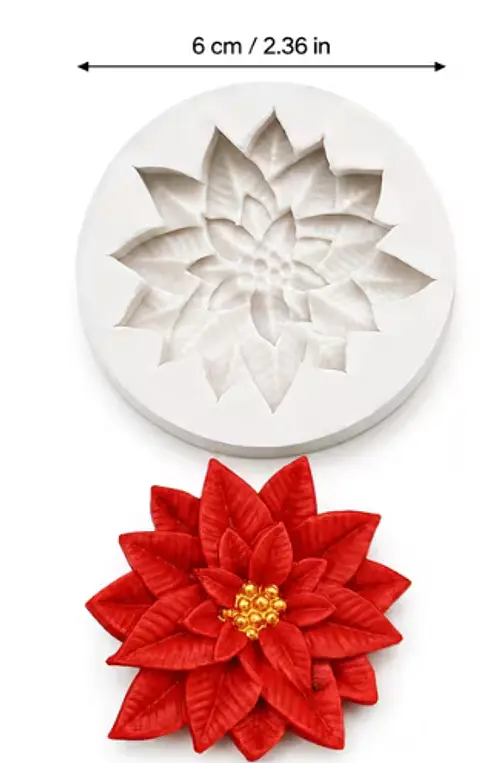 Molde de silicona Flor navidad