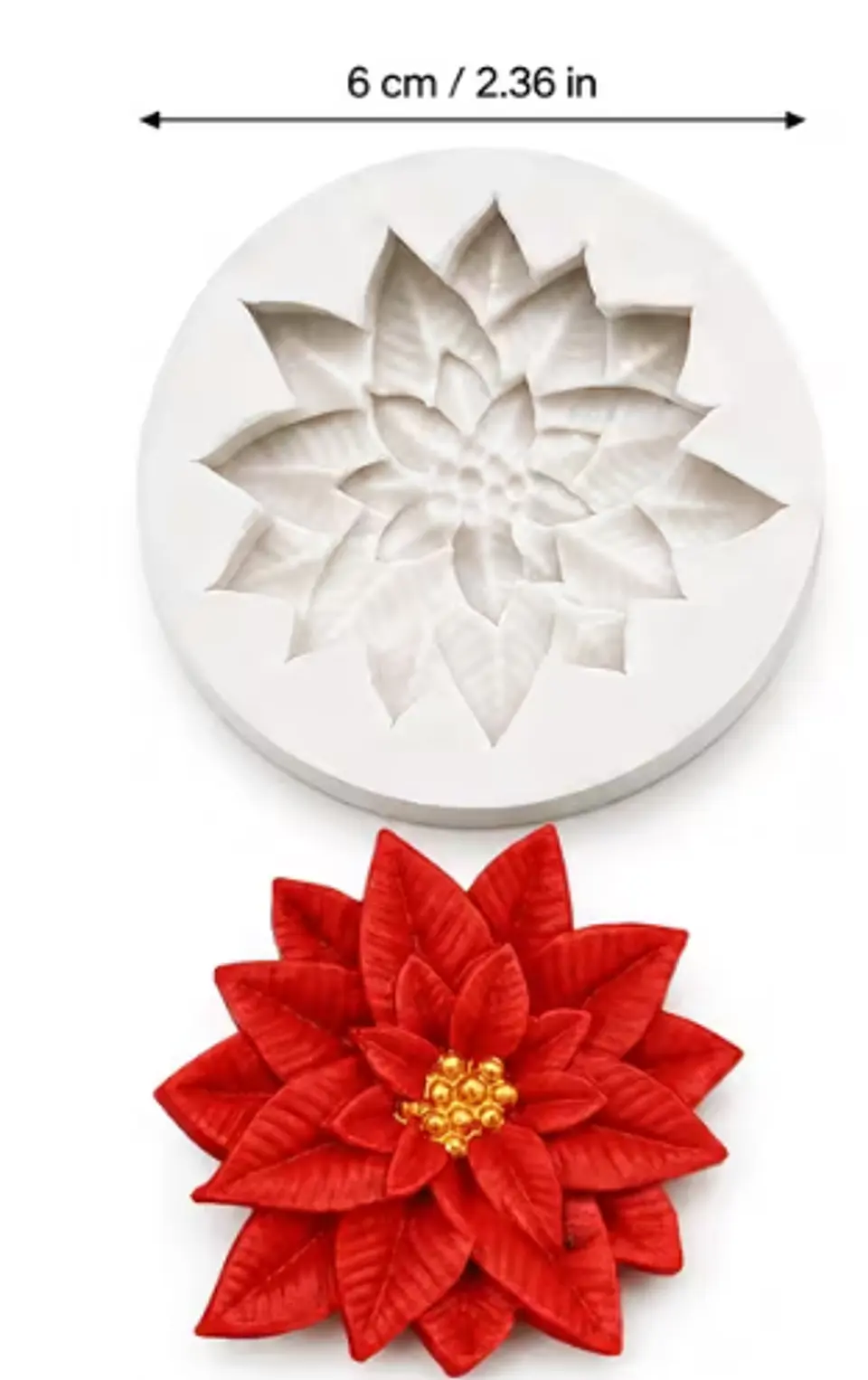 Molde de silicona Flor navidad 1