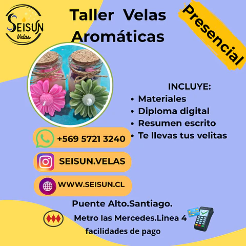 Taller de Velas aromáticas de Parafina 