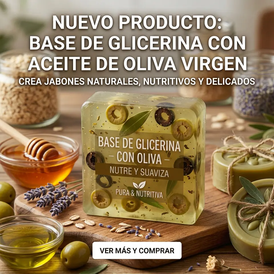 Glicerina para jabón con aceite de oliva 1