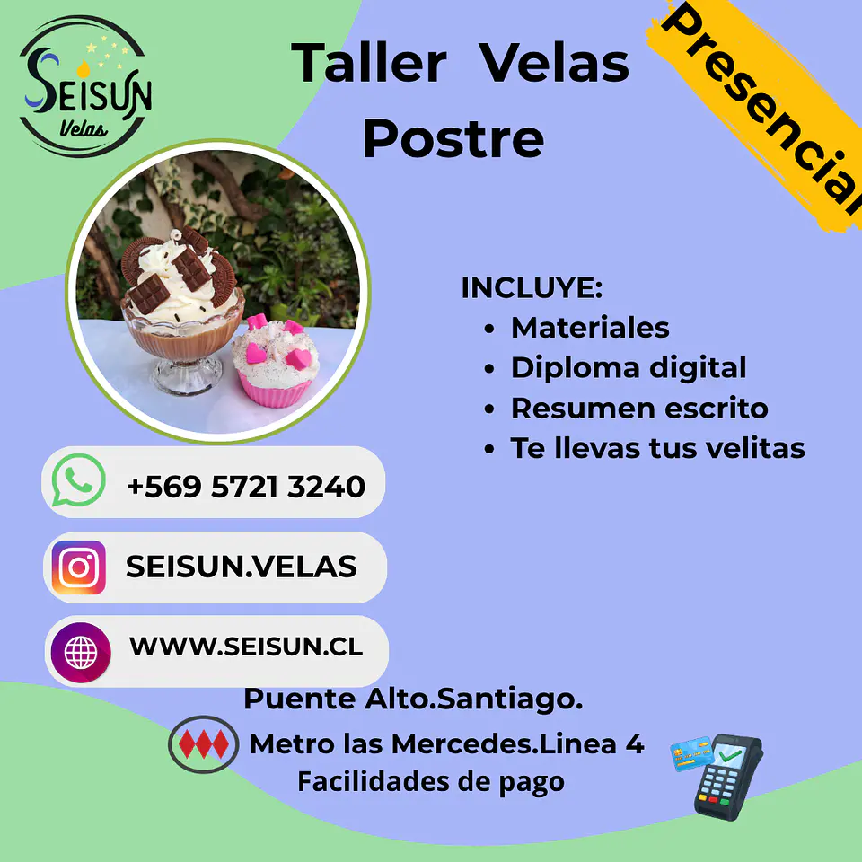 Taller de Velas tipo postre con cera de soja  1