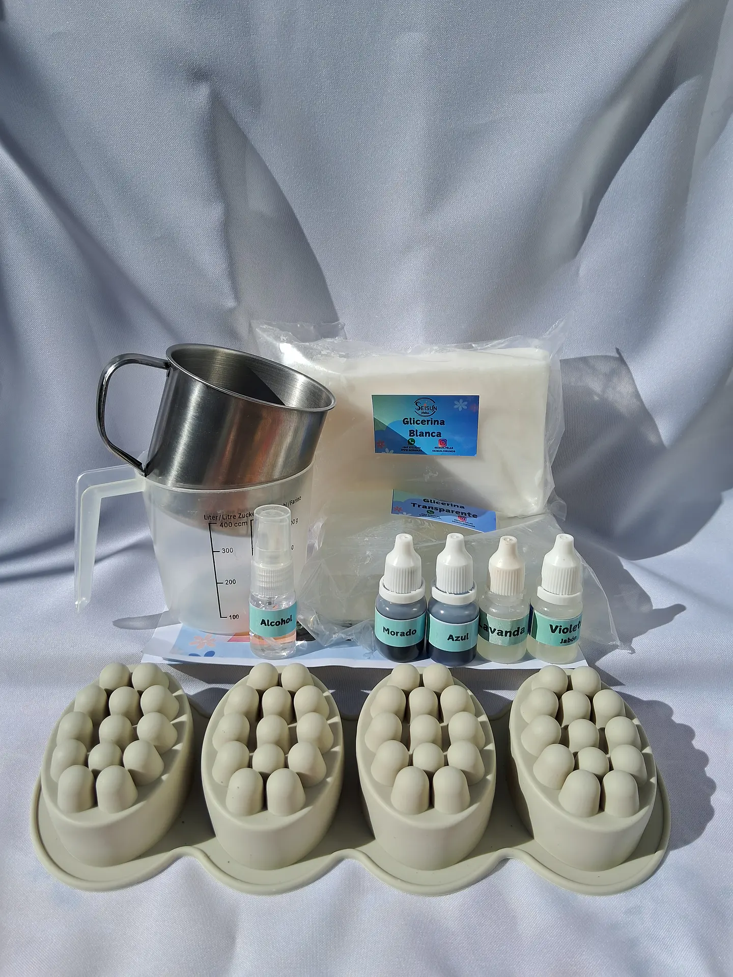 Kit jabones masajeadores de Glicerina  2