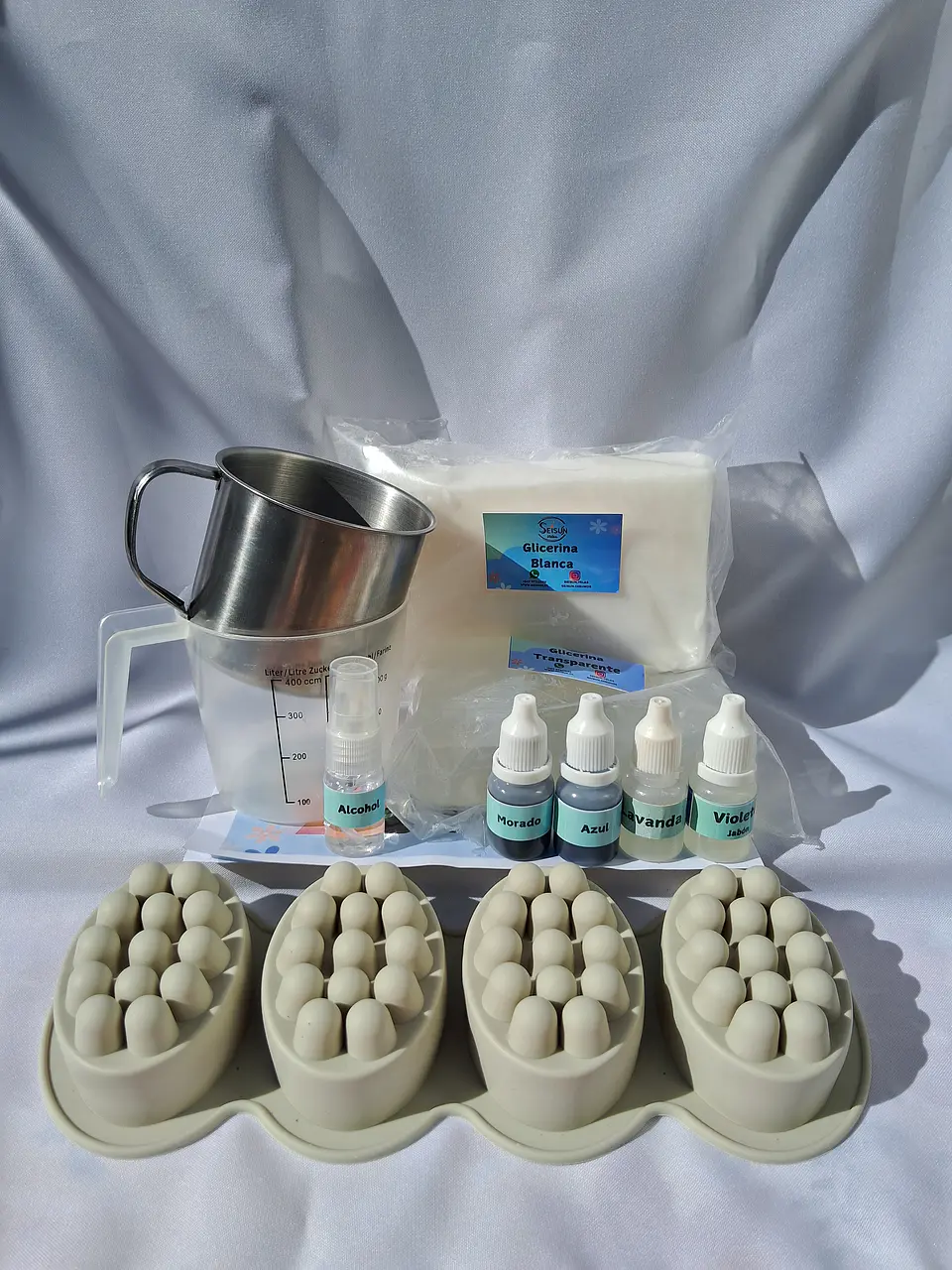 Kit jabones masajeadores de Glicerina  2