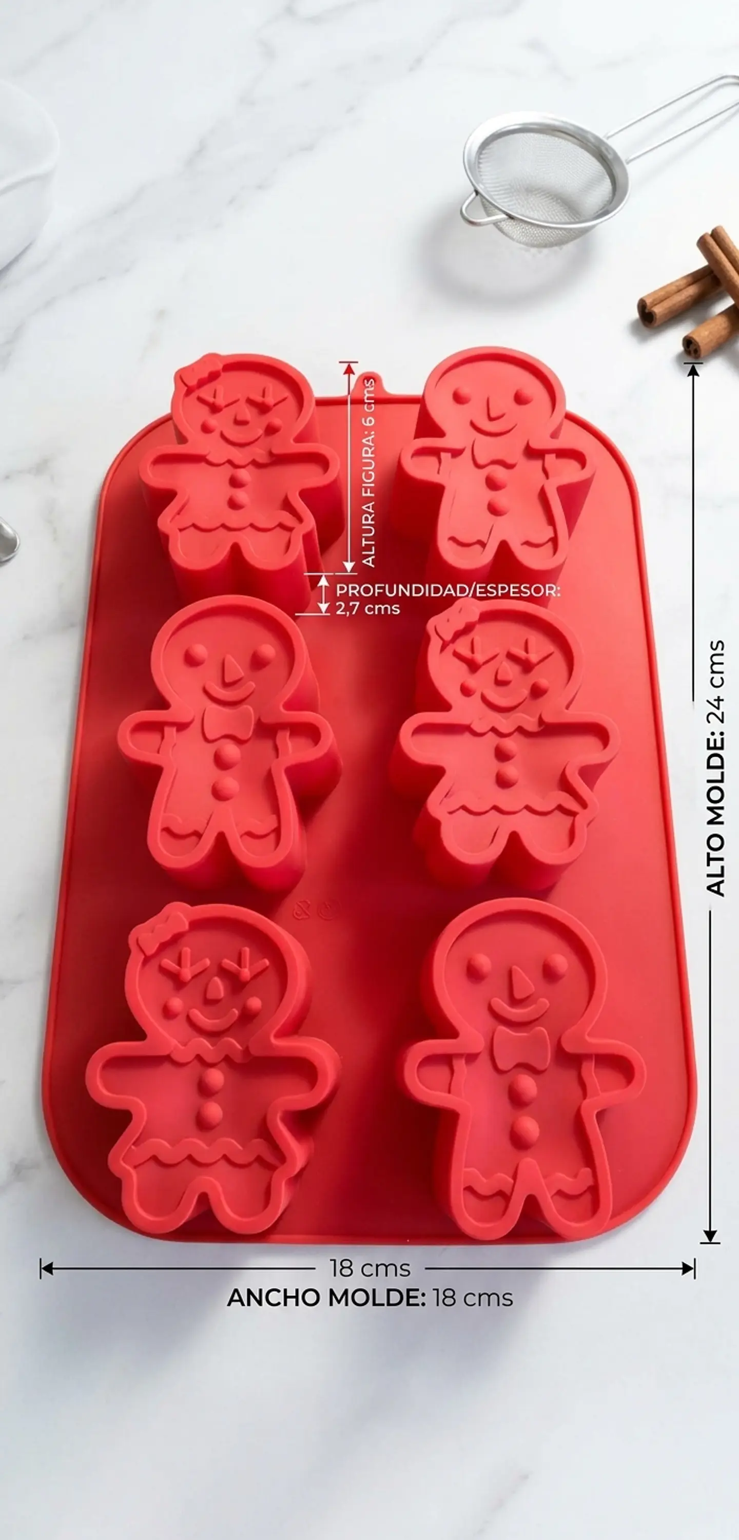 Molde Silicona galletas navideñas 1