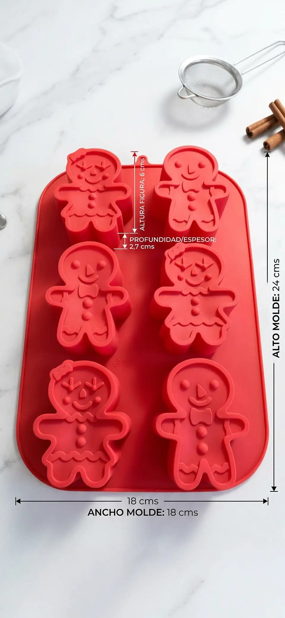 Molde Silicona galletas navideñas 1