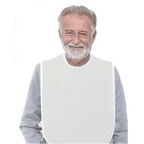 Babero Adulto Mayor Reutilizable Talla Unica Blanco