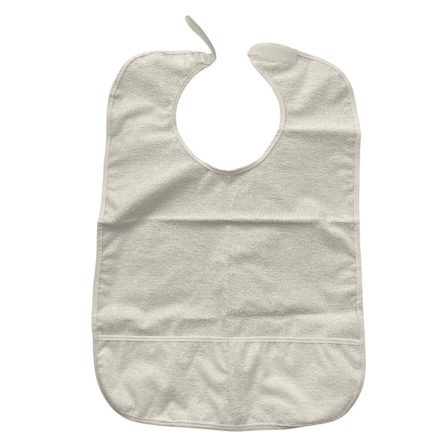 Babero Adulto Mayor Reutilizable Talla Unica Blanco