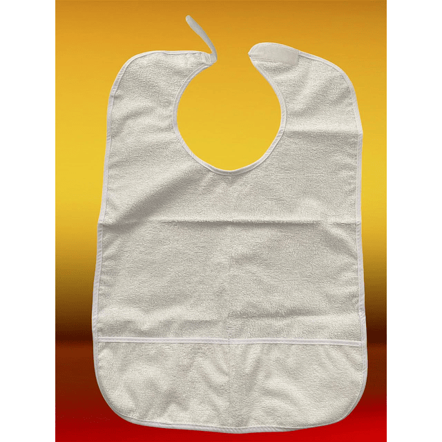 Babero Adulto Mayor Reutilizable Talla Unica Blanco