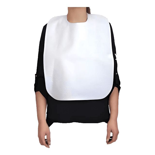 Babero Adulto Mayor Reutilizable Talla Unica Blanco