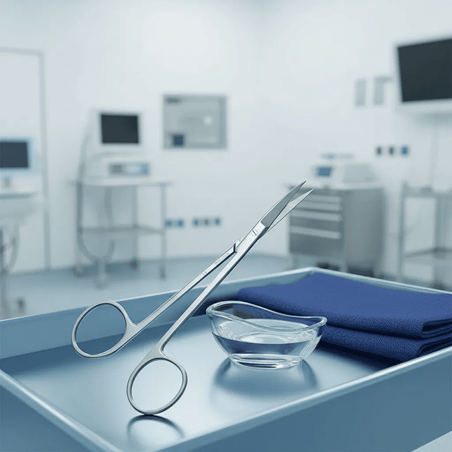 Tijera Iris curva 12 cm – acero inoxidable quirúrgico