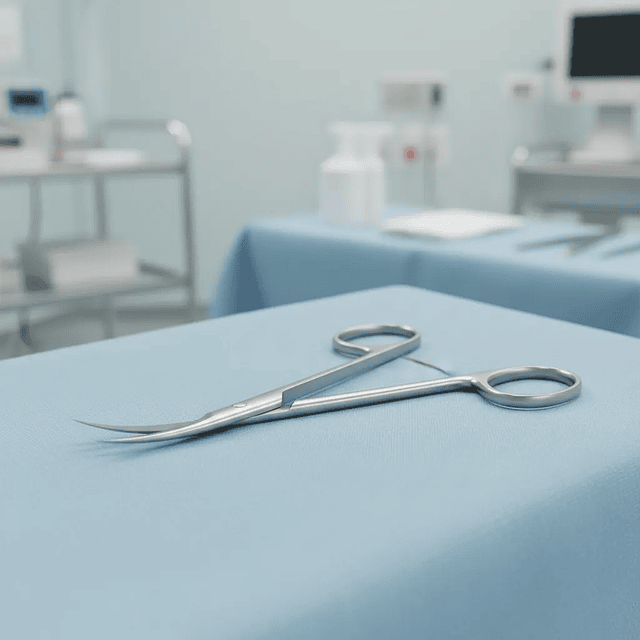 Tijera Iris curva 12 cm – acero inoxidable quirúrgico