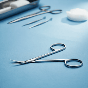 Tijera Iris curva 12 cm – acero inoxidable quirúrgico