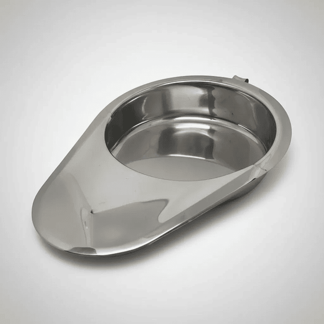 Chata Plana Acero Inoxidable Con Tapa Tipo Zapato