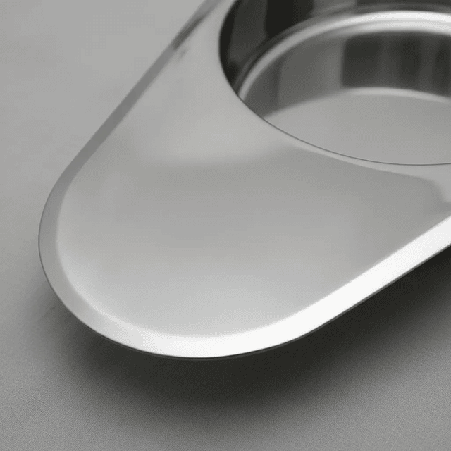 Chata Plana Acero Inoxidable Con Tapa Tipo Zapato