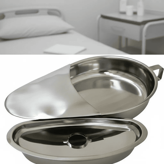 Chata Plana Acero Inoxidable Con Tapa Tipo Zapato