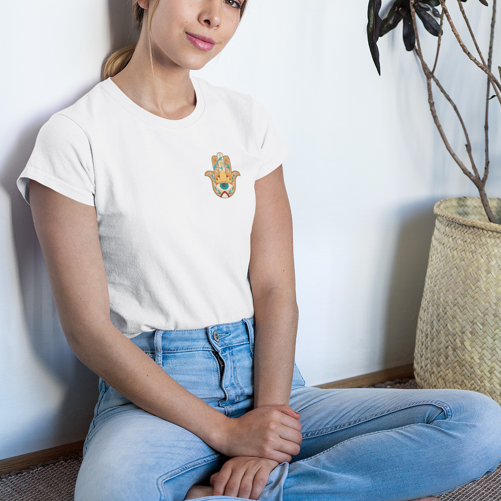 Camiseta Mano Hamsa Amarilla