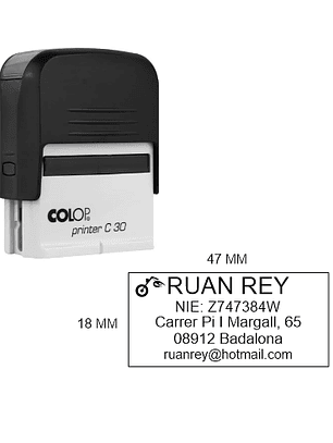 Sello Colop C30 | Personalizado |  47x18mm   