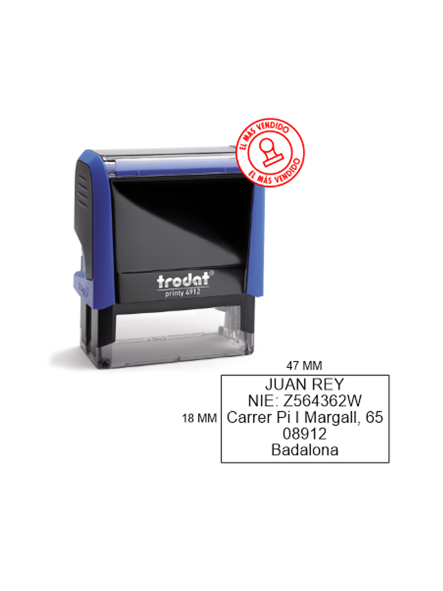 Sello TRODAT 4912 Personalizado |  47x18mm 1