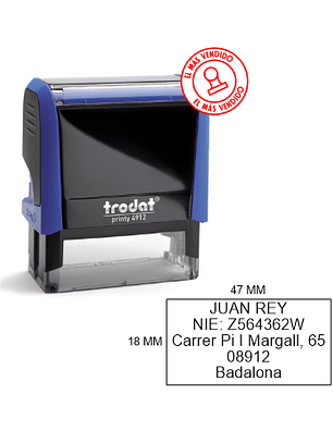 Sello TRODAT 4912 Personalizado |  47x18mm