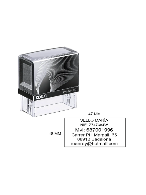 Sello Colop Printer 40 | Personalizado |  59x23mm    1