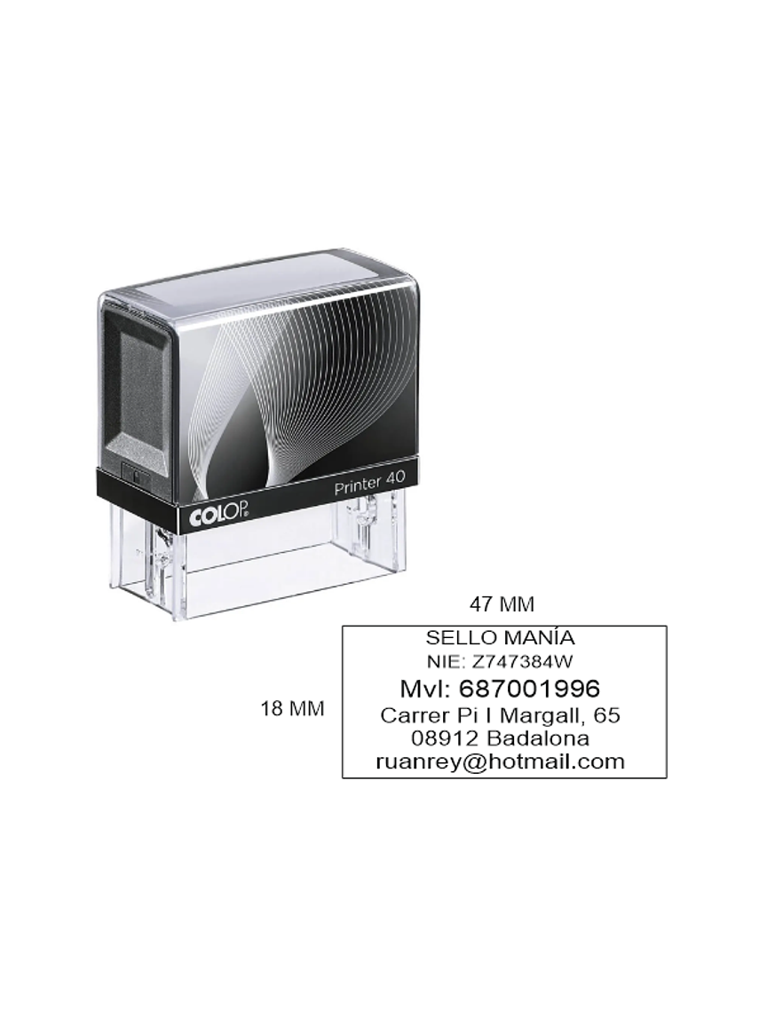 Sello Colop Printer 40 | Personalizado |  59x23mm    1
