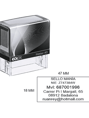Sello Colop Printer 40 | Personalizado |  59x23mm   
