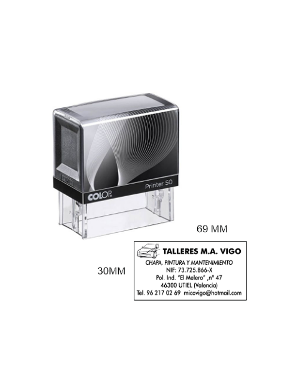 Sello Colop Printer 50 | Personalizado |  30 x 69 mm 1