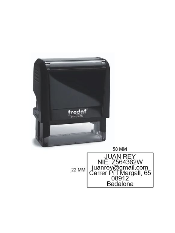 Sello TRODAT 4913 | Personalizado |  58x22mm   1