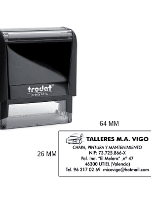 Sello TRODAT 4914 | Personalizado |  30 x 69 mm