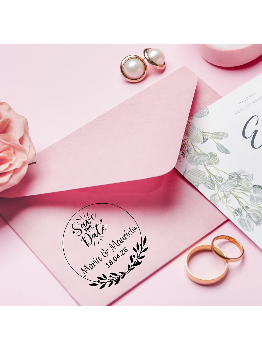 Sello para Boda | Monograma Personalizado 2