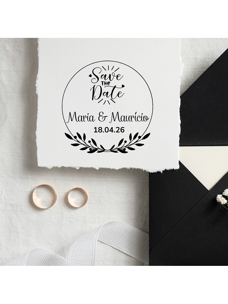 Sello para Boda | Monograma Personalizado 3