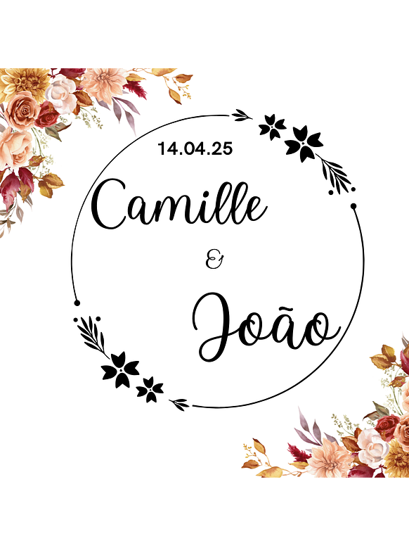 Sello para Boda | Monograma Personalizado 2