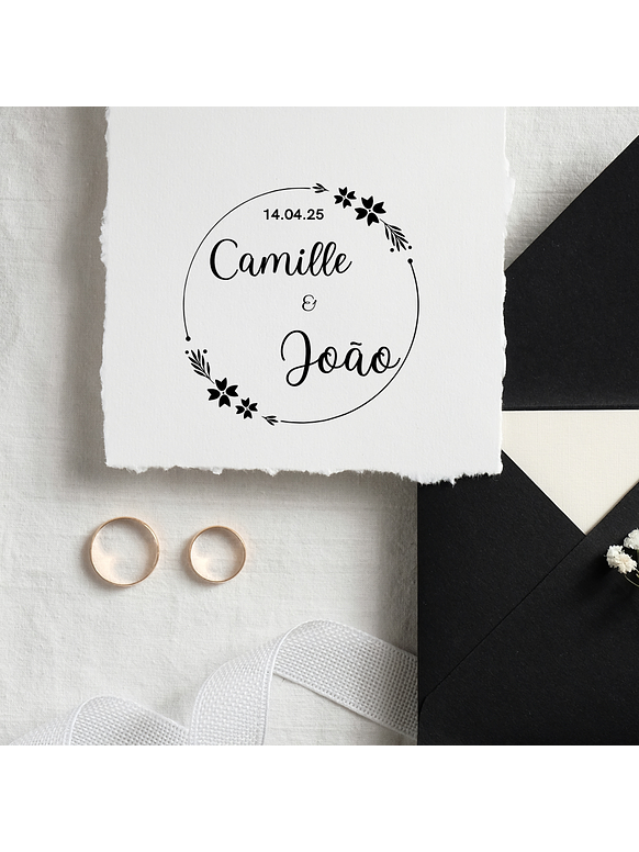 Sello para Boda | Monograma Personalizado 3