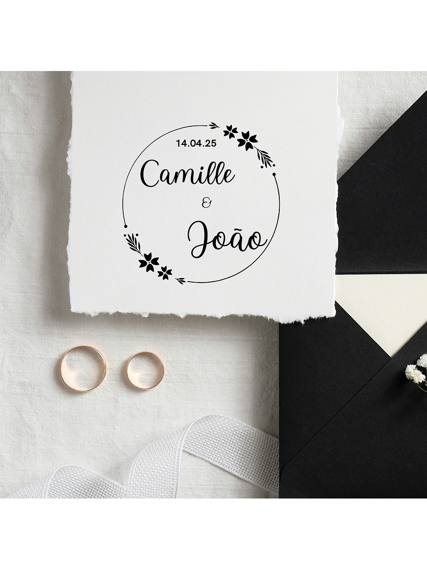 Sello para Boda | Monograma Personalizado 3