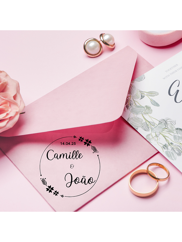 Sello para Boda | Monograma Personalizado 4
