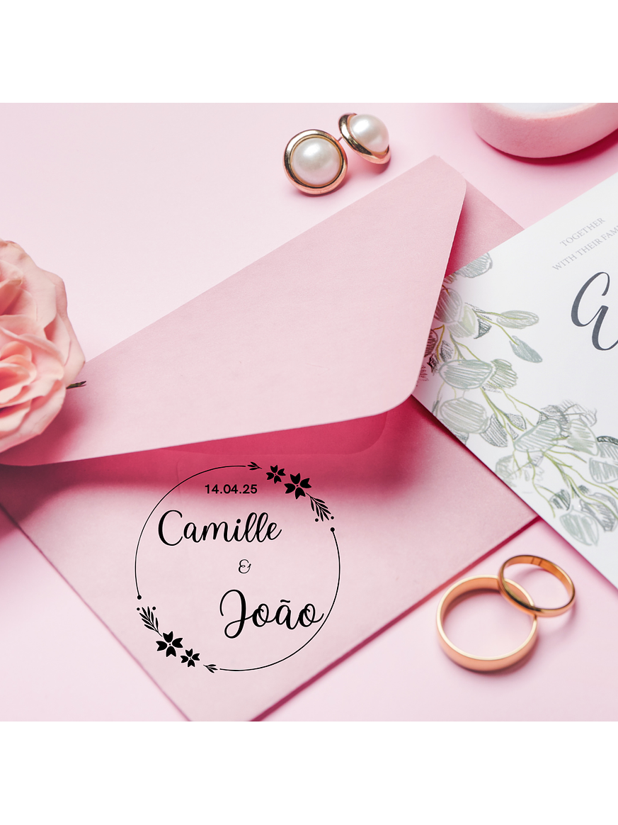 Sello para Boda | Monograma Personalizado 4